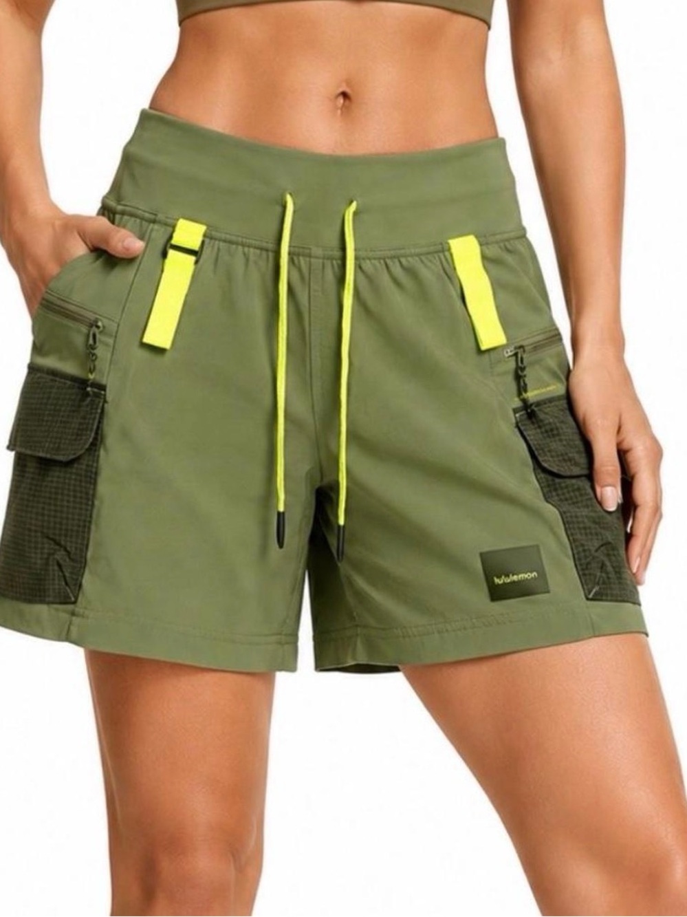 lululemon athletica Olive Green Utility Drawstring Shorts